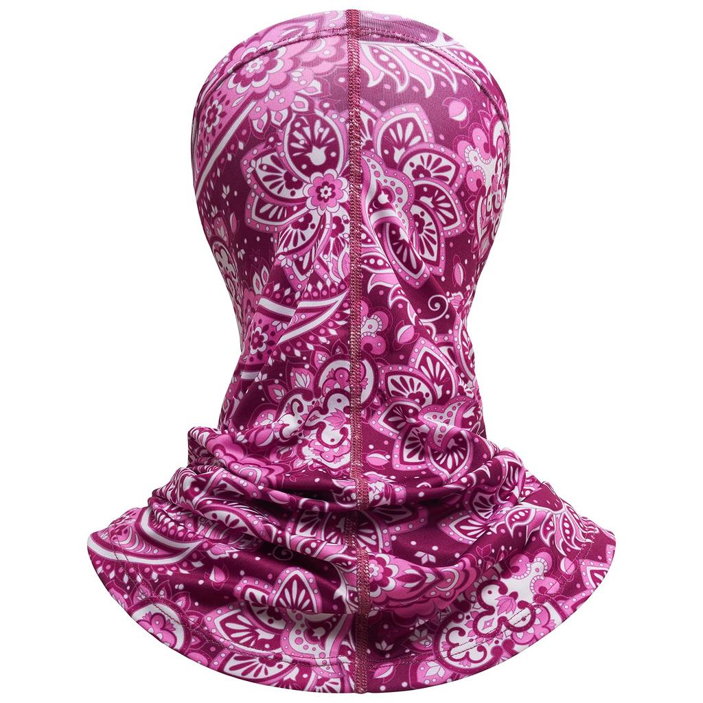 Bassdash Neck Gaiter, UV Protection, Face , UPF 50+, Breathing Holes, Men's, Women's, Pink Paisley