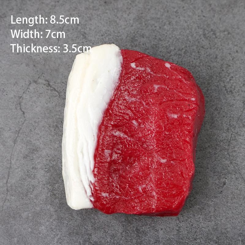 Simulation Meat Fake Food Plastic Artificial Beef Chops Lifelike Pork Steak Model Kitchen Market Restaurant Display Photography