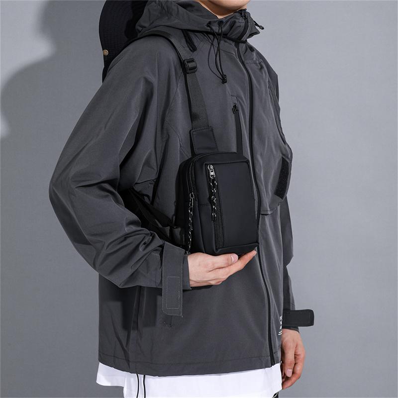 Fashion Men Chest Bag Shoulder Body Bag Simple Oxford Crossbody Bag For Male