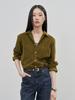 GENERALIDEA Unisex Slim Fit Corduroy Open Collar Shirt [Olive] / Sbe3U03006
