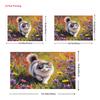 Cute Kitten in Colorful Flowers Backdrop Oil Painting Garden Background for Photoshoot