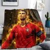 1PC CR7 Patterned Flannel Blanket Suitable For All Seasons for Home Decor Warmth and Comfort Gifts Holiday Present