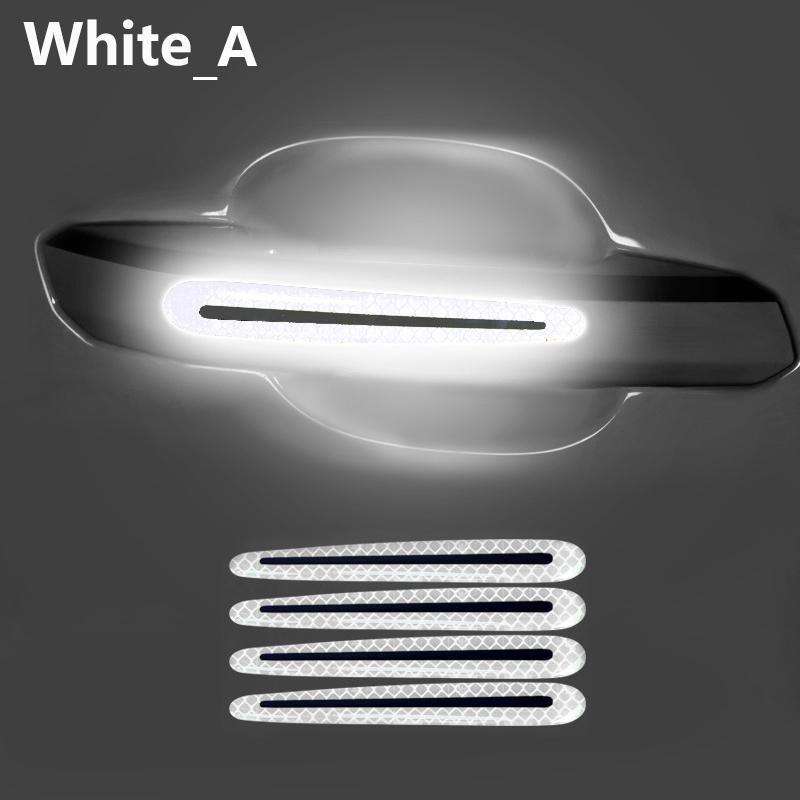 4PCS Car Door Reflective 3D Universal Decal Tape Open Stickers Warning Mark Night Driving Safety Lighting Luminous Decor Auto Door Stickers