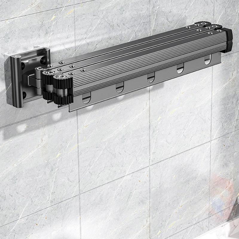 M-Modern-Retractable Clothes Drying Rack Clothes Drying Rack Foldable Retractable Wall Mounted Space Saver Clothes Hanger Rack