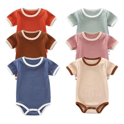Baby Frühling und Sommer Strampler Baby Pupskleidung Gerippter Baby Body Dreieck Strampler Neugeborenen Strampler