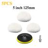 5Pcs/Set Wool Polishing Buffing Pad Polishing Buffing Wheel for Drill Buffer Attachment with M14 Drill Adapter