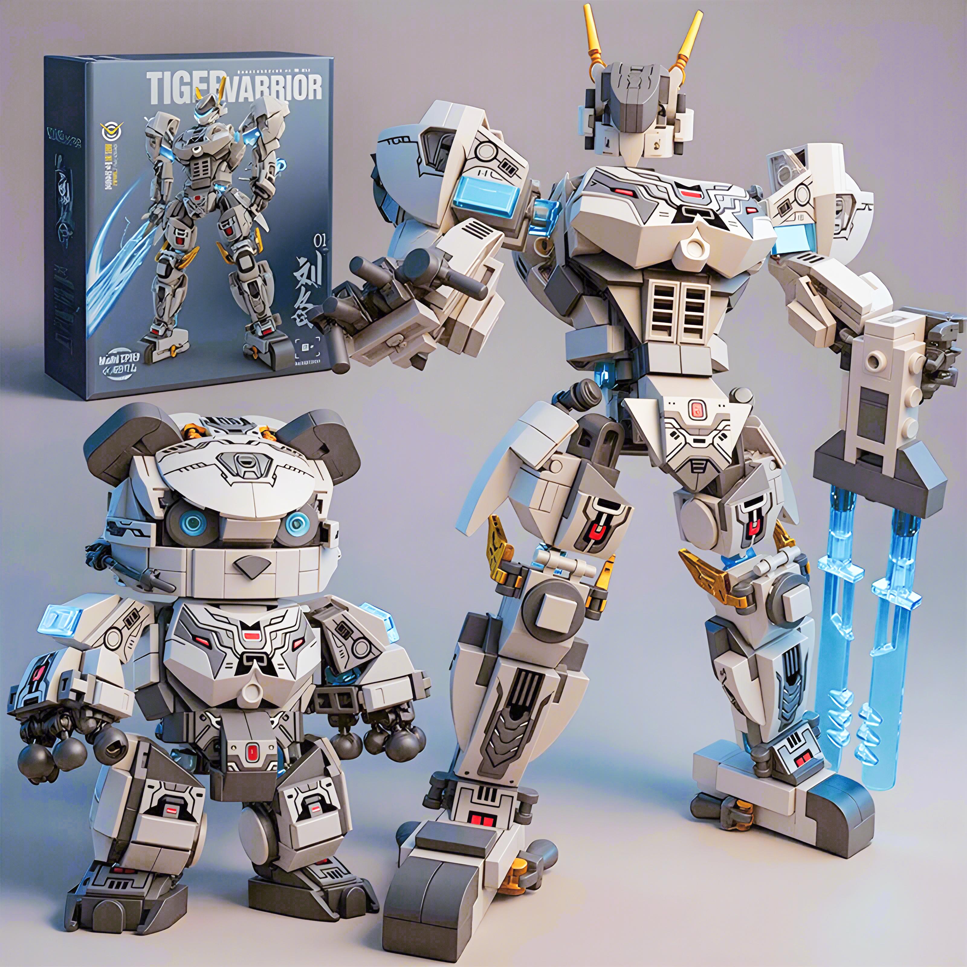 

Конструктор 2 в 1 Панда Животное Супергерой Меха Воин DIY Трансформируемый Робот Рождественский Подарок для Мальчиков Девочек Детские Игрушки