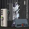 Frosted Hard PC Back Cover Case for Samsung Galaxy Z Fold 6 5 with Glass Screen Film Hand Strap Ring