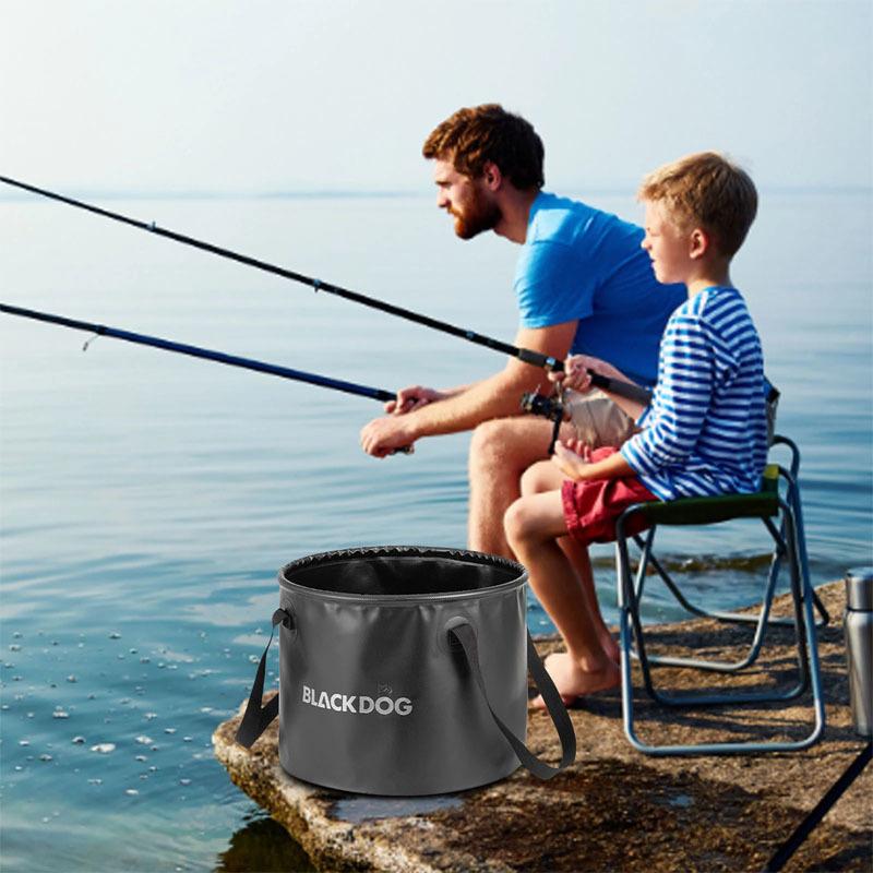 Hink att fälla ihop 20L Vikbar Campingvattenbehållare Ihopfällbar Hink med Lock och Handtag Bärbar Lättviktshink