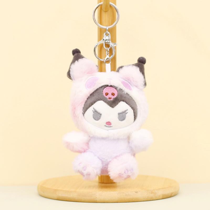 Adorable Sanrio Plush Keychain Featuring Kuromi Cinnamonroll My Melody Dolls