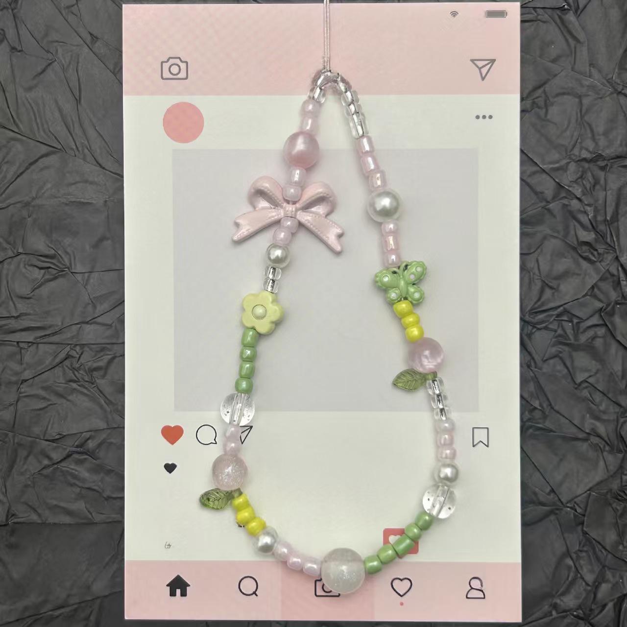 

Daisy Bow Phone Lanyard: Creative Women s Style CCD Camera Chain Rope