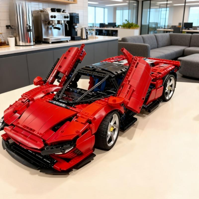 Superbil Byggekloss Mursteinssett 3778 Deler 42143 Kompatibel Technic Modell for Voksne Barn Perfekt Bursdags Julegave