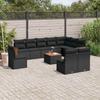 Vidaxl 11-Cz. Set da Giardino, Cuscini Rattan Nero Pe