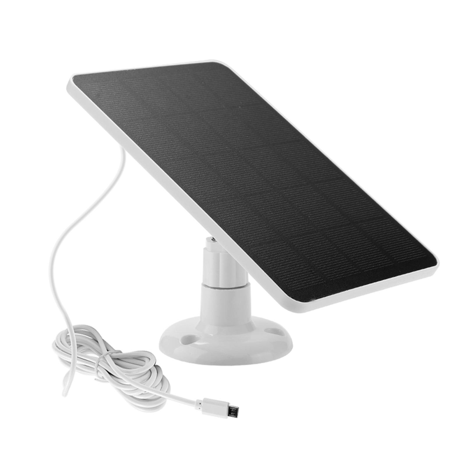 

Wireless Rechargeable Battery Camera 10W Solar Panel for Wifi Security Camera Monitor with Micro USB Charging Cable белый