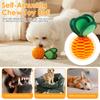 2 Pcs Dog Chew Toys Portable Interactive Treat Dispensing Ball with Squeaker Puppy Dental Care Toys Pet Supplies for Training