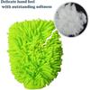 2 Pack Car Wash Mitt Microfiber Chenille Car Wash Mitt Scratch Free For Cars Cleaning,Home Cleaning Mitts(Green/Blue).