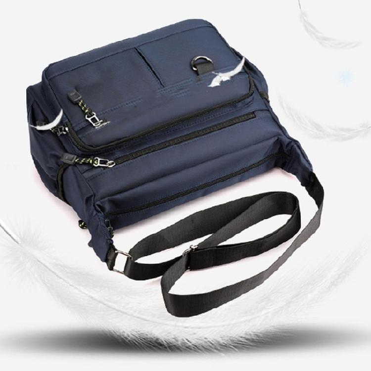 Oxfords Toted Bag for Men Shoulder Crossbody Handbag with Multi Pockets Zipper for Work Office Travel and Daily Use