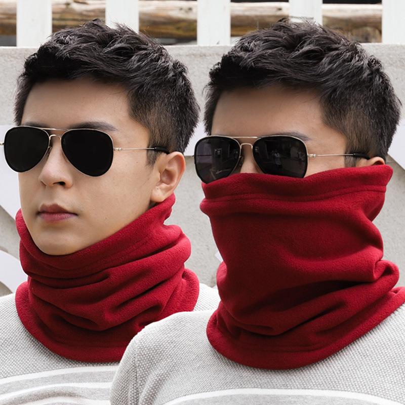 Men'S Trendy Neck Protection And Warm Headband Scarf For Women'S Autumn And Winter Cycling, Windproof And Thickened With Fleece