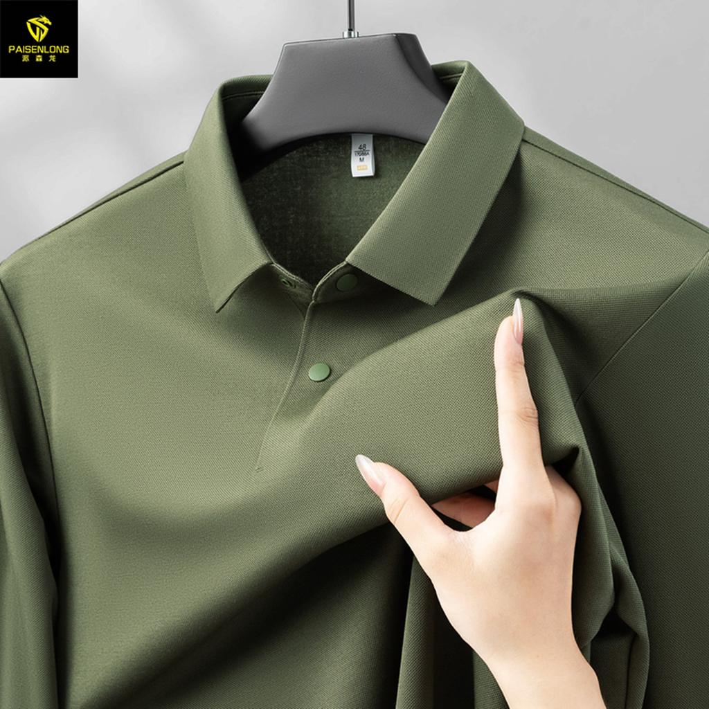 High-End Autumn And Winter New Polo Shirt With Wool Business Commuter Enterprise Work Clothes