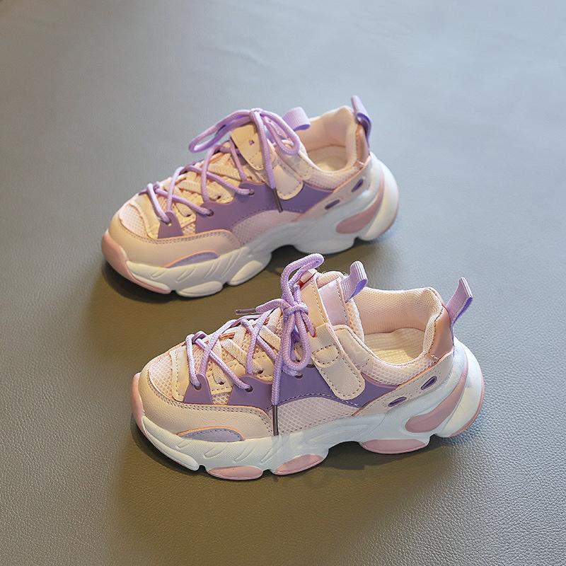

Toddler Patchwork Sneakers Girls Boys Sports Shoe Years Kids Soft Thick Soled Breathable Outdoor Running Shoes 26