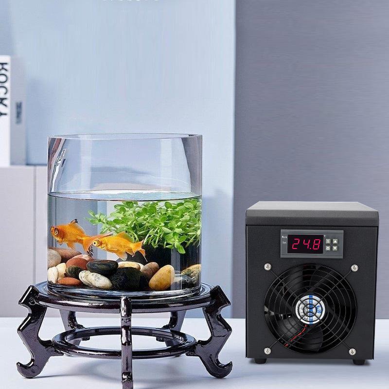 Refroidisseur d'aquarium silencieux avec pompe à eau et tuyauterie - Refroidissement rapide à semi-conducteurs pour petits aquariums
