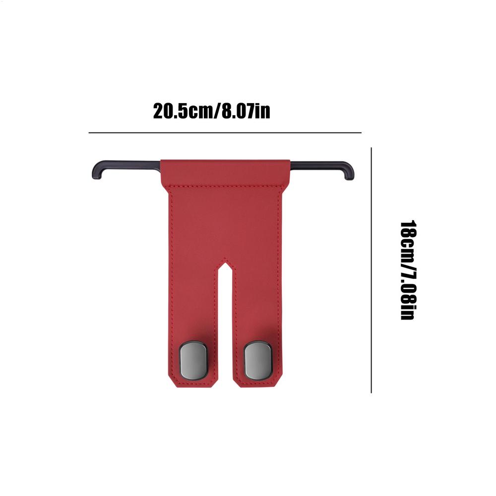 Car Seat Hooks Double-Head Leather Car Seat Hooks For Headrest Storage For Automotive Interior Truck Sedan SUV Bag Backpack