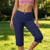 Damen Capri-Hose mit Stretch, mittelhohem Bund und knielang, mit bequemem Bund für den lässigen Alltagsgebrauch