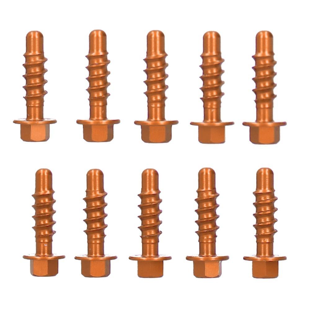 

10pcs Blue Self Tapping Screws Kit Orange Aluminum Alloy Anodized Finish Screws for 125 150 200 EXC XC SXF EXCF XCF 1997-2020 помаранчевий