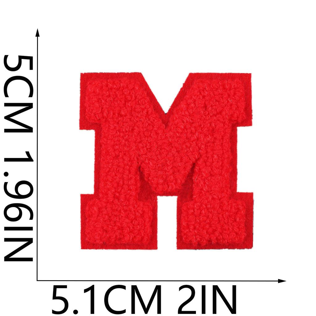 Mehrfarbiger A-Z Buchstaben Stickerei Stoffaufkleber 5cm Farbe 26 Englische Buchstaben Stickerei Aufkleber Kleidung Dekoration Patch Aufkleber