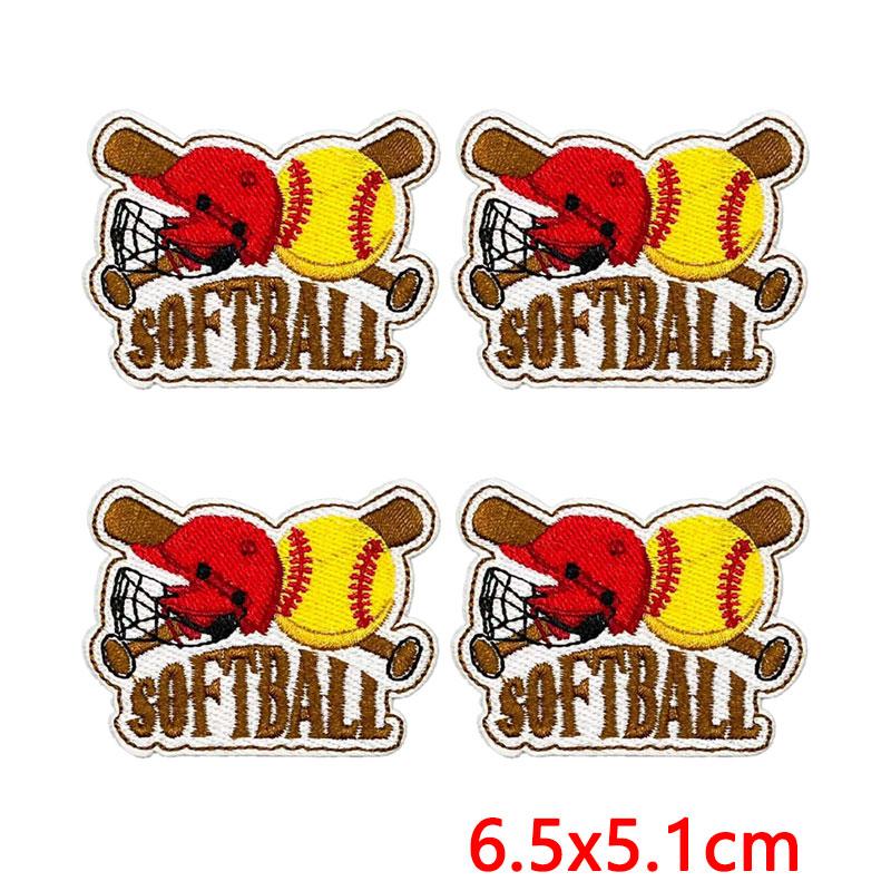 10PCS Softball Themed Iron On Patches, Softball Bow & Unicorn Embroidery Patches, Patches for Clothing DIY Decoration
