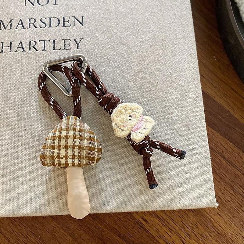 Plyšová hračka medvěd klíčenka kreslený králík/pes měkká vycpaná panenka přívěsek kroužek na klíče od auta dekorace na batoh dárek pro dítě