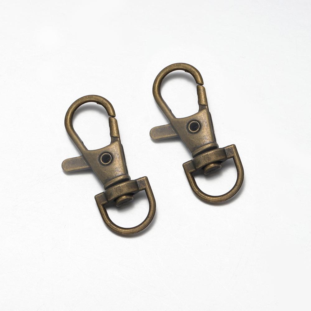 5/10 Stück Karabiner mit Drehgelenk Gold Silber Beschichtet Hummerklauen Haken Schlüsselringe für Handwerk DIY Schmuckherstellung