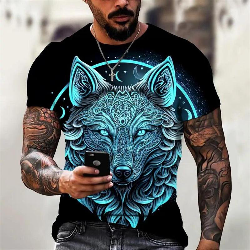Graphic T Shirt Men's 3D Print Color Round Neck T Shirts Unique Personality Streetwear 2026 Fashion Tee Top