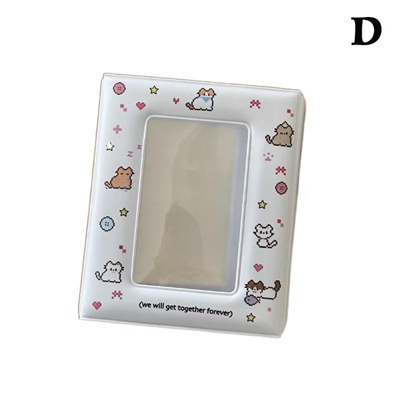 3 Inch Photocard Binder Photo Card Holder Card Sleeves Idol ID Cards Collector Kawaii 40pcs Card Capacity Hollow Cartoon Album