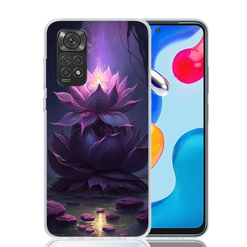 Buddhist Fire Lotus Phone Case For Xiaomi Redmi Note 13 14 15 Pro Plus 12S 12 14S 11S 11E 10 10S 11 11T 5G 4G Cover Coque Redmi