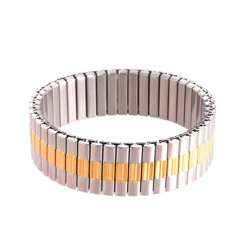 Stainless Steel Heart & Irregular Splicing Bracelet: Fashionable, Versatile, High-End Jewelry for Women