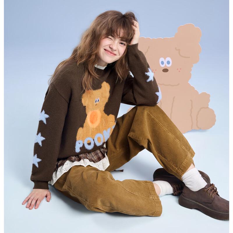 TonLion x Brunch Brother Women's Bear Pattern Knit Sweater