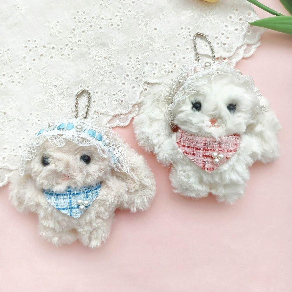 11cm Cute Lolita Style Rabbit Plush Pendants Toys Keychain Soft Bag Pendant Ornament Rabbit Doll Gift