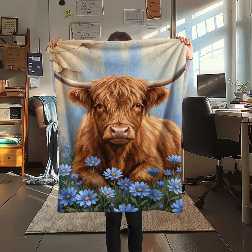 

1PC Fantasy Animals Print FlAannel Blanket, High quality Comfortable for All Seasons, Home Decor, Warmth and Comfort 80cm x 120cm
