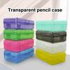 Clear Hard Pencil Case High Capacity Pen Case Colored Pencil Organizers Box for Sketch Pencil Art Marker Watercolor Pen