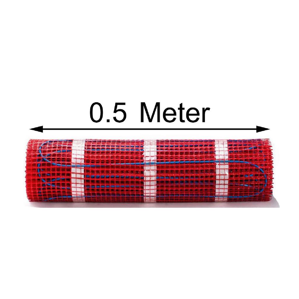230V 150W/M2 Electric Radiant Underfloor Dual Core Heating Fibreglass Mesh Mat Kit System For Tiles Ceramic Porcelain Stone