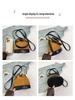 2025 High-End Color Block Retro Bucket Bag - Handheld, Single Shoulder, Crossbody