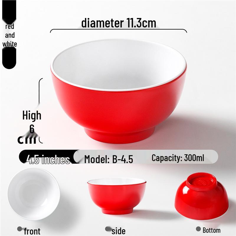 Zweifarbige Melamin-Tischware: Kleines Schalen- und Schalenset für Buffet und Grill-Dipsaucen.