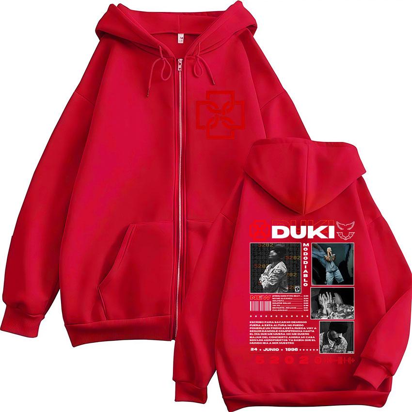 

Худи на молнии мужские женские Duki 5202 MIXTAPE Альбом Толстовки на молнии Флис Повседневные Свободные Пуловеры Куртки XL красный