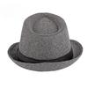 British Style Black Fedora Hat for Women Men Autumn Spring Vintage Woolen Jazz Hat Elegant Casual Trilby Cap Versatile Party Travel Hat