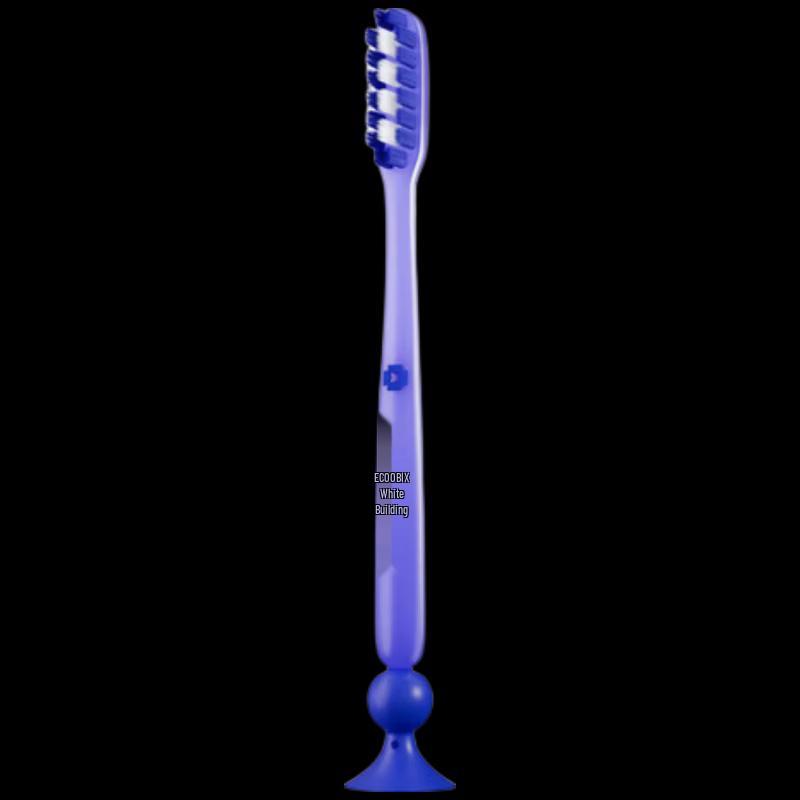 Baixi Long Head Soft Bristle Toothbrush with Suction Cup черничный синий/мягкой щетины