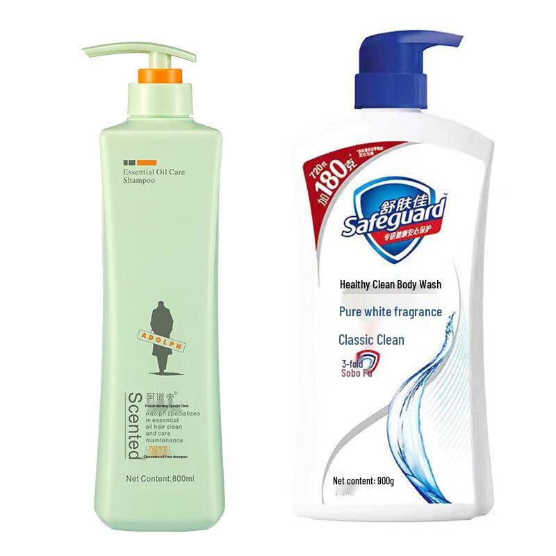 

Adolph Silicone-Free Shampoo & Safeguard Shower Gel Set