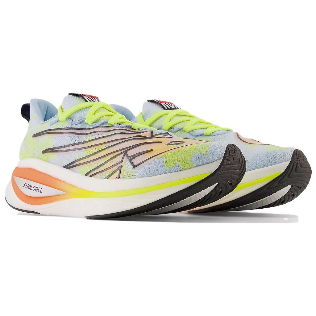 New Balance Elite V3 Lightweight Comfortable Fabric Low-Top Carbon Plate Running Shoes Women sneaker Blue Yellow Orange WRCELLD3