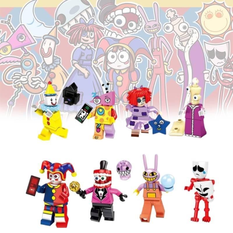 Colorful Digital Circus Palm Niken Clown Kraftmo Building Block Figurine Set Abs Material