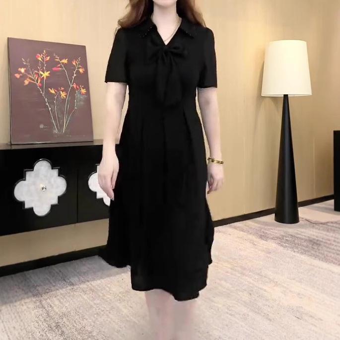 

2025 Elegant Slim-Fit Plus Size Commuter Dress for Women 2XL (140-160 Jin)